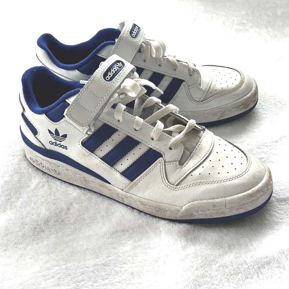 COPY - Adidas Forum Mid Lows mens 9.5. Blue and white